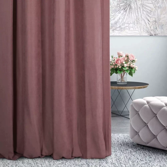 Materiał na zasłony wrzosowy 280cm